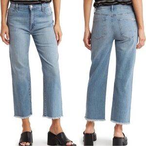 Hudson‎ NOA AIM Women’s Sz 32 High Rise Straight Crop Raw Hem Jeans